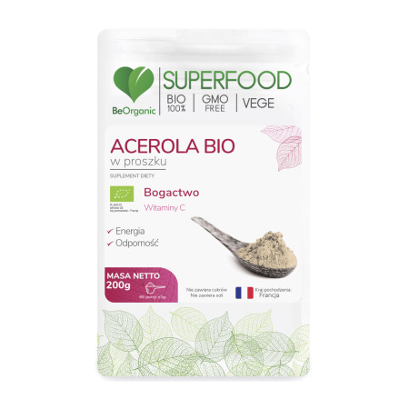 BeOrganic Acerola BIO w Proszku 200g