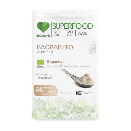 BeOrganic Baobab BIO w Proszku 200g