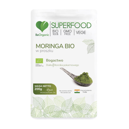 BeOrganic Moringa BIO w Proszku 200g