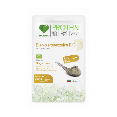 BeOrganic Białko Słonecznika BIO w Proszku 200g