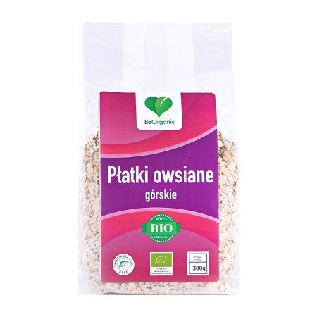 BeOrganic Płatki Owsiane Górskie EKO 300g