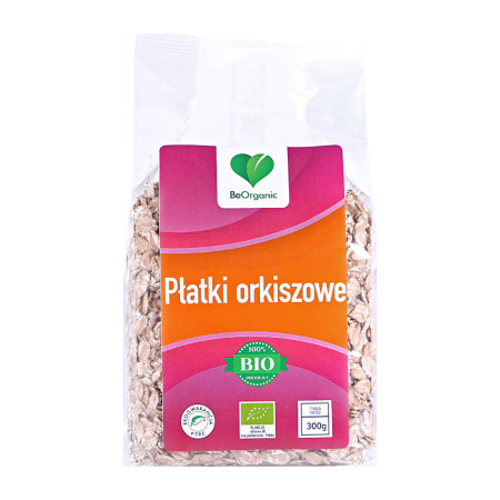 BeOrganic Płatki Orkiszowe EKO 300g