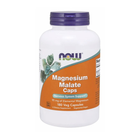 Now Magnesium Malate 180 vege kaps.