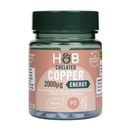 Holland & Barrett Chelated Copper 2000mcg 90 tabl.