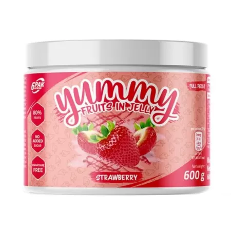 6PAK Yummy Fruits in Jelly Strawberry 600g