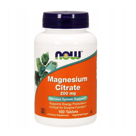 Now Magnesium Citrate 200mg 100 tabl.