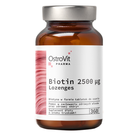 OstroVit Pharma Biotyna 2500 µg do ssania 360 tabletek