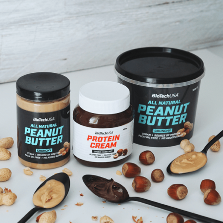 BioTech Peanut Butter 1000 g - Crunchy